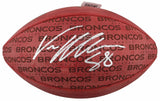 Broncos Von Miller Signed Wilson "The Duke" Team Showcase Football BAS Witnessed