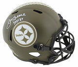 Steelers Joe Greene "HOF 87" Signed STS Full Size Speed Rep Helmet BAS Witnessed