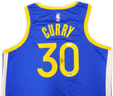 WARRIORS STEPHEN CURRY AUTOGRAPHED NIKE SWINGMAN ICON JERSEY 48 JSA 234044