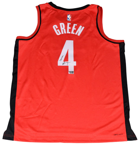 JALEN GREEN SIGNED HOUSTON ROCKETS #4 NIKE SWINGMAN JERSEY FANATICS W/ UNICORN