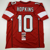 Autographed/Signed DEANDRE HOPKINS Arizona Red Football Jersey JSA COA Auto