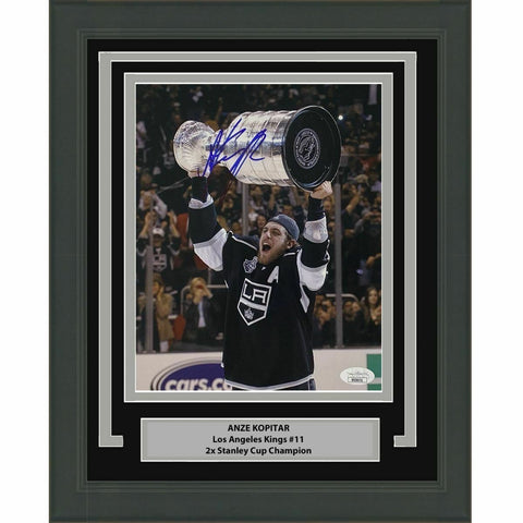 FRAMED Autographed/Signed ANZE KOPITAR LA Kings 8x10 Hockey Photo JSA COA