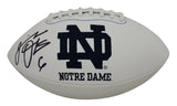 Jeremiah Owusu-Koramoah Autographed Notre Dame Logo Football BAS 34748