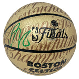 Jayson Tatum Celtics Signed 2024 NBA Finals Champions Gold Basketball Fanatics