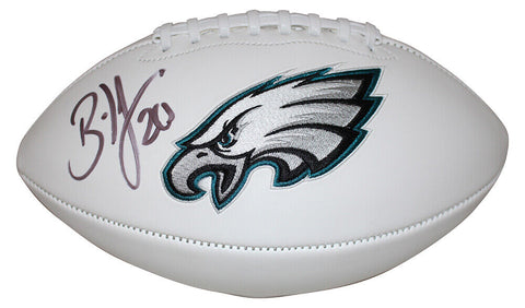 Brian Dawkins Autographed/Signed Philadelphia Eagles Logo Football Beckett 26051