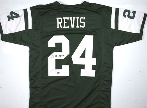 Darrelle Revis Autographed Green Pro Style Jersey - Beckett W Hologram *2