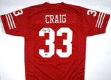 Roger Craig Autographed Red Pro Style Jersey - Beckett W Hologram *Black