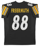 Pat Freiermuth Authentic Signed Black Pro Style Jersey Autographed BAS Witnessed