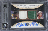 Larry Bird & Magic Johnson Signed 2005 Ult Collection #DPJB #27/40 Card BAS Slab