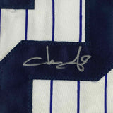 FRAMED Autographed/Signed JASON GIAMBI 33x42 Pinstripe Baseball Jersey PSA COA