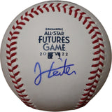 Jack Leiter Autographed/Signed Texas Rangers OML Baseball FAN 46784