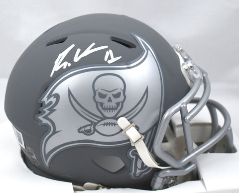 Rachaad White Signed Tampa Bay Buccaneers Slate Speed Mini Helmet-Beckett W Holo