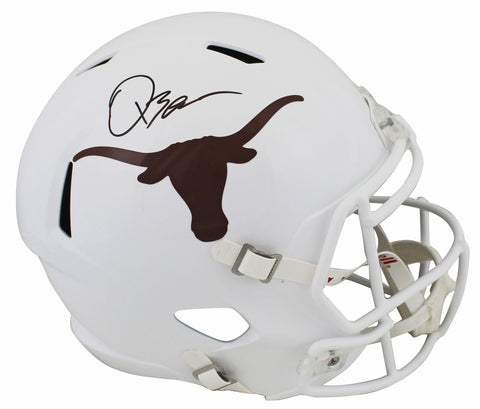 Texas Quinn Ewers Authentic Signed Full Size Speed Rep Helmet BAS Witnessed