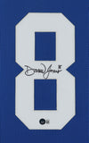 Daniel Jones Signed New York Giants 35" x 43" Framed Blue Jersey (JSA Hologram)