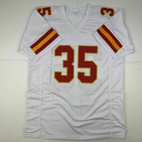 Autographed/Signed CHRISTIAN OKOYE Kansas City White Football Jersey JSA COA