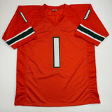 Autographed/Signed Cameron Cam Ward Miami Orange College Football Jersey JSA COA