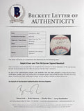 Ralph Kiner Tim McCarver Signed Official National League Baseball BAS LOA 146