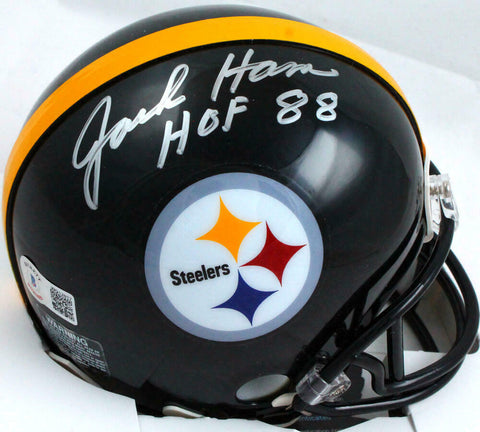 Jack Ham Autographed Steelers Mini Helmet W/HOF-Beckett W Hologram *Silver