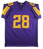 Adrian Peterson Authentic Signed Purple Pro Style Jersey w/ Yellow #'s BAS Wit