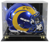 Rams Aaron Donald Signed Full Size Speed Proline Helmet w/ Case BAS Witnessed