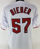 Shane Bieber Signed Cleveland Indian Jersey (Beckett) 2020 Cy Young Award Winner