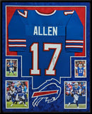 FRAMED IN SUEDE BUFFALO BILLS JOSH ALLEN AUTOGRAPHED SIGNED JERSEY JSA COA