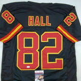 Autographed/Signed DANTE HALL Kansas City Black Football Jersey JSA COA Auto