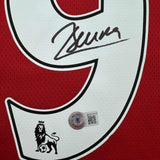 Framed Autographed/Signed Dimitar Berbatov 35x39 ManU Red Jersey Beckett BAS COA