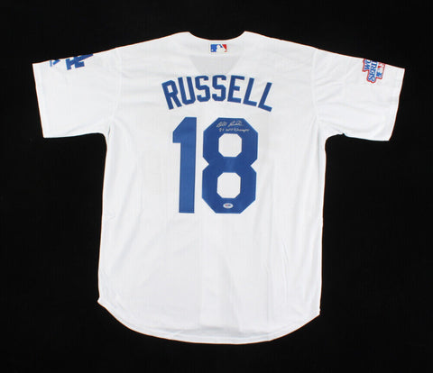 Bill Russell Signed Los Angeles Dodgers Jersey (PSA COA) 1981 World Series Patch