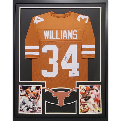 Ricky Williams Autographed Signed Framed Texas Longhorns NH Jersey BECKETT