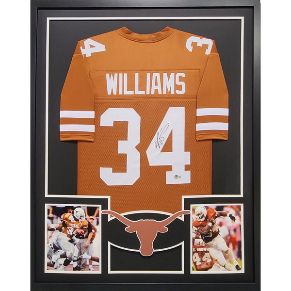 Ricky Williams Autographed Signed Framed Texas Longhorns NH Jersey BECKETT