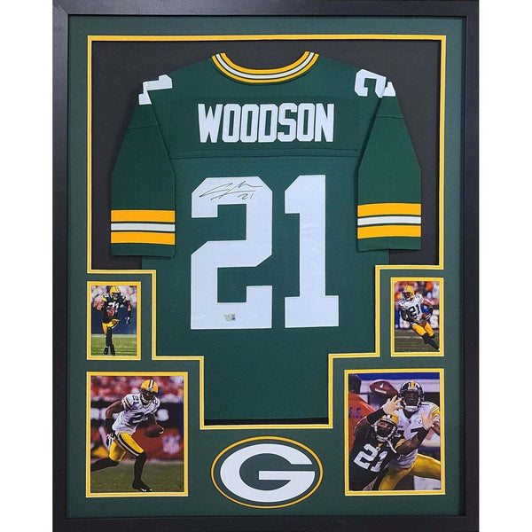 Charles Woodson Autographed Signed Framed Green Bay Packers Jersey FANATICS