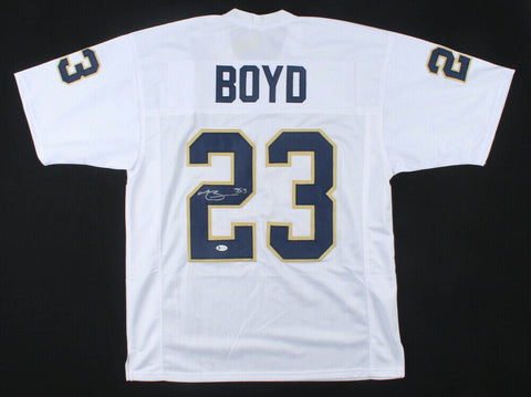 Tyler Boyd Signed Pitt Panthers White Jersey (Beckett COA) Cincinnati Bengals WR