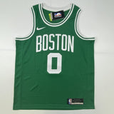 Autographed/Signed JAYSON TATUM Boston Celtics Green Green Jersey Fanatics COA