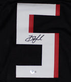 Drake London Signed Atlanta Falcons Jersey (Beckett) 2022 1st Round Draft Pck WR