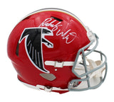 Roddy White Signed Atlanta Falcons Speed Authentic TB Red 1966-1969 NFL Helmet