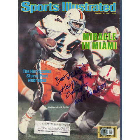 Keith Griffin Autographed/Signed Nebraska Cornhuskers Magazine Beckett 47553