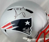 Sony Michel Autographed NE Patriots Full Size Speed Helmet - Beckett Auth *Black