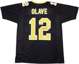 NEW ORLEANS SAINTS CHRIS OLAVE AUTOGRAPHED BLACK JERSEY BECKETT WITNESS 230166