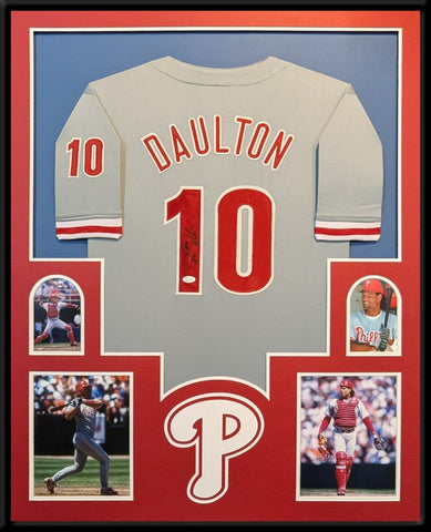 FRAMED PHILADELPHIA PHILLIES DARREN DAULTON AUTOGRAPHED SIGNED JERSEY JSA COA