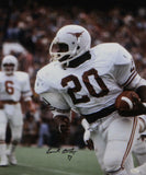 Earl Campbell Signed UT Longhorns 16x20 Photo In White Jersey w/ HT- JSA W Auth