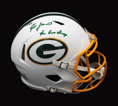 Brett Favre Signed Green Bay Packers Speed Authentic White Helmet - Gunslinger