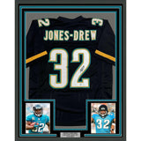 Framed Autographed/Signed Maurice Jones-Drew 35x39 Black Jersey Beckett COA