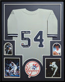 FRAMED N.Y. YANKEES GOOSE GOSSAGE AUTOGRAPHED SIGNED INSC JERSEY BECKETT HOLO