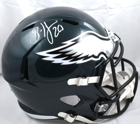 Brian Dawkins Autographed Eagles F/S Speed Helmet - Beckett W Hologram *White