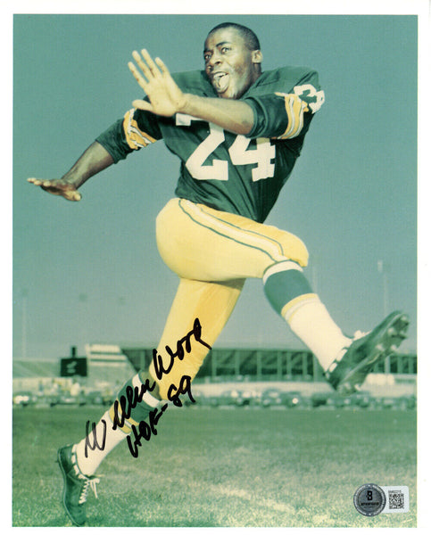 Willie Wood Autographed Green Bay Packers 8x10 Photo HOF Beckett 47830