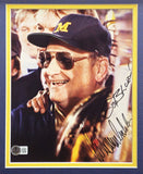 Bo Schembechler Autographed Framed 8x10 Photo Michigan Go Blue! Beckett BM00432