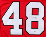 Vinnie Hinostroza Signed Chicago Blackhawks Jersey (Beckett COA) Rookie Winger