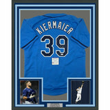 FRAMED Autographed/Signed KEVIN KIERMAIER 33x42 Tampa Light Blue Jersey PSA COA