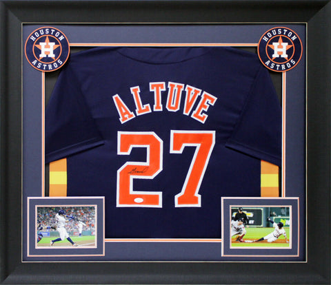 Jose Altuve Authentic Signed Navy Blue Pro Style Framed Jersey Autographed JSA